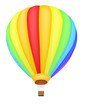 rainbow color hot air balloon vector illustration rainbow color hot air balloon vector illustration