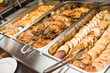 Selection of meats as a snack on banquet