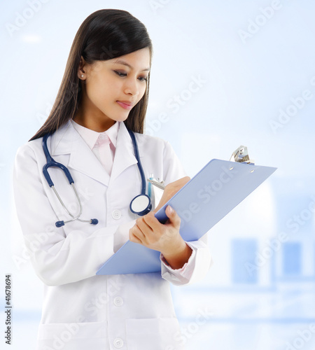 Photo: Writing medical report Writing medical report
