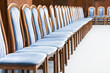 Row of luxurious blue chairs Row of luxurious blue chairs