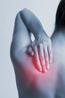 women with hurt neck