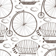 Big wheel bicycle and airships