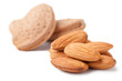 almonds isolated on the white background almonds isolated on the white background
