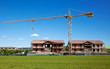 Buildings under construstion with crane