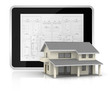 Illustration: real estate and computer real estate and computer