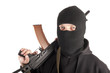 Man in mask with gun