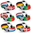 Vector Soccer ball with flags