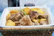 Roast lamb with potatoes
