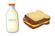 Milk and Sandwich