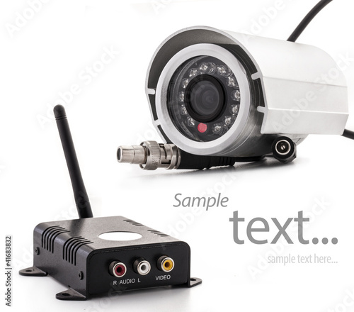 Photo: Security Camera, isolated on white Security Camera, isolated on white