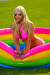 Beautiful fun bikini girl