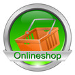 Button Onlineshop mit Einkaufskorb