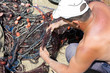 pescatore con la rete