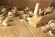 Carpenter's plane and shaving