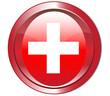 Swiss flag button.Vector