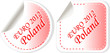 poland euro 2012 in flag colors sticker set