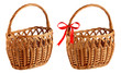 Wicker basket isolated on white background