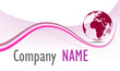 Business violet earth logo