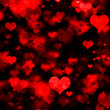 Red Passion Hearts Illustration