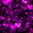 Purple Passion Hearts Illustration