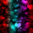 Multi-Colored Hearts Graphic