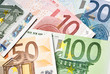 euro currency banknotes closeup
