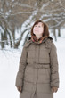 Middle age woman at the winter