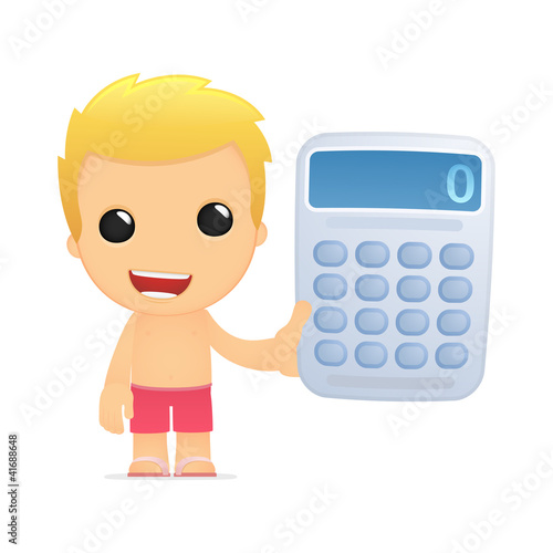 Vector: funny cartoon tourist funny cartoon tourist