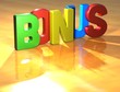 Word Bonus on yellow background Word Bonus on yellow background