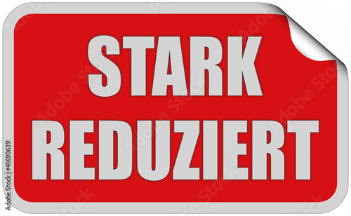 Illustration: Sticker rot eckig curl oben STARK REDUZIERT Sticker rot eckig curl oben STARK REDUZIERT