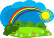 Vector: rainbow after the rain rainbow after the rain
