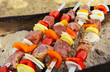 Shish kebab close up