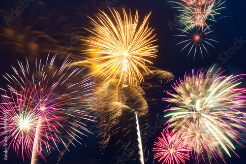 Photo: New year fireworks on the sky New year fireworks on the sky