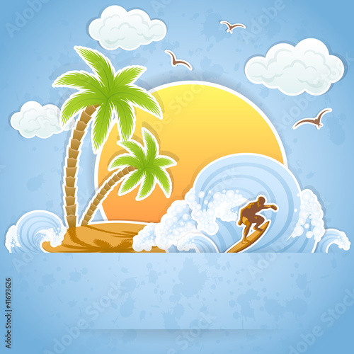 Vector: Tropical Island Tropical Island
