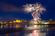 Fireworks over King John Castle in Limerick, Ireland