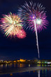 Fireworks over King John Castle in Limerick, Ireland