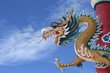 Giant golden Chinese dragon