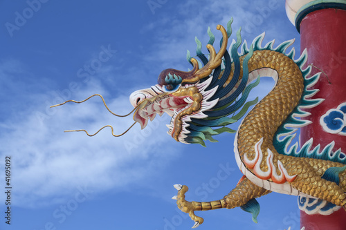 Photo: Giant golden Chinese dragon Giant golden Chinese dragon
