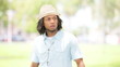 Cool young man in nature