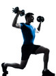 man exercising weight training workout fitness posture