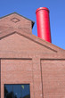 Red chimney.