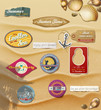 Vektor: Summer Design Elements On Sand Background. Summer Design Elements On Sand Background.