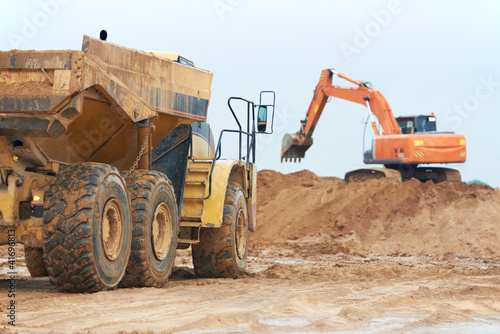 Photo: wheel loader excavator and tipper dumper wheel loader excavator and tipper dumper