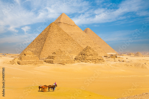 Photo: All Giza Pyramids Donkey Cart Family All Giza Pyramids Donkey Cart Family