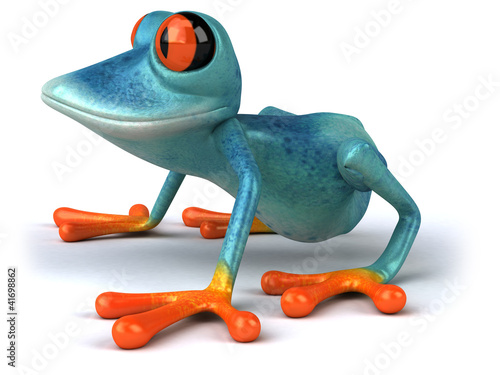 Illustration: Blue frog Blue frog