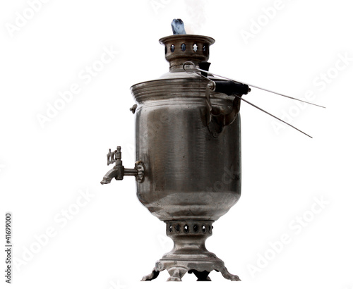 Photo: russian samovar isolated on white russian samovar isolated on white