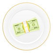plate and dollar pack