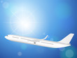 airplane on blue sky