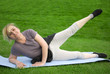 middle aged woman exercising