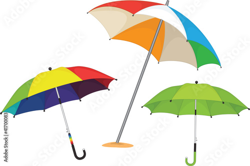 Vector: Set of Umbrellas Set of Umbrellas